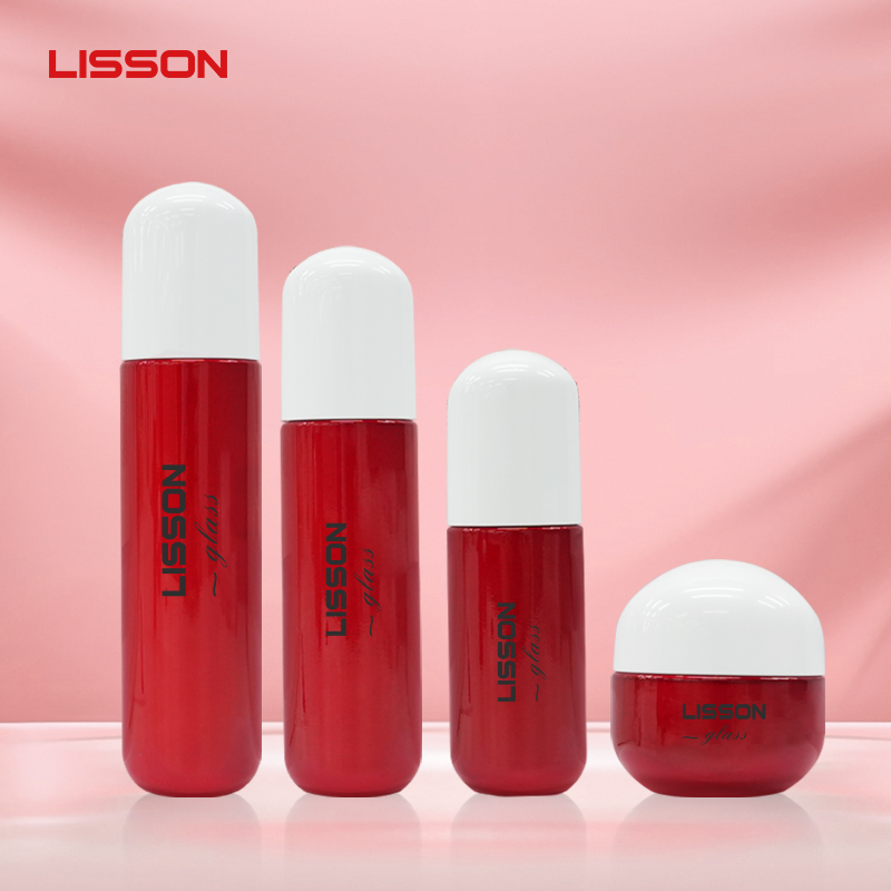 glass cosmetic pump bottle