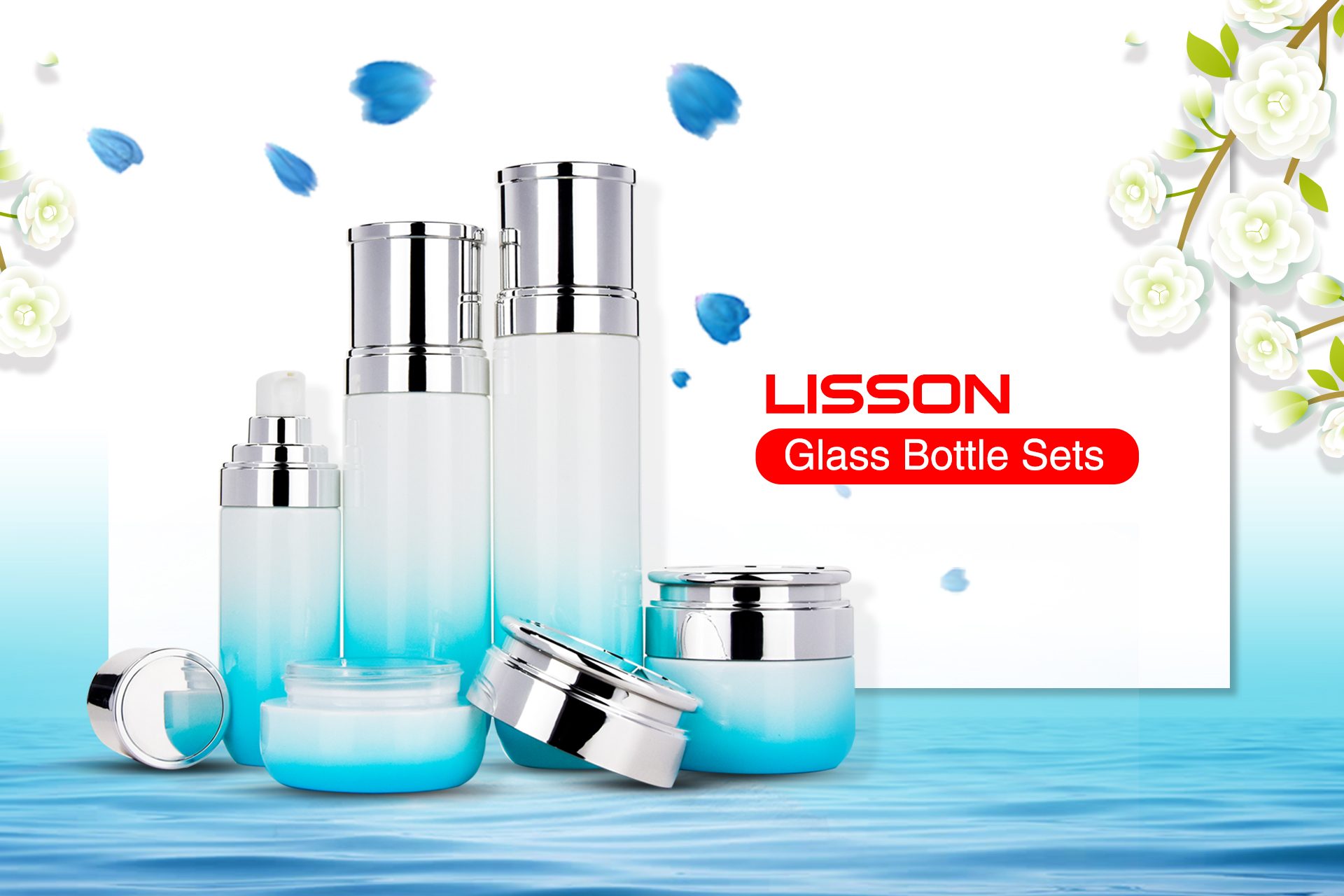 glass cosmetic bottle