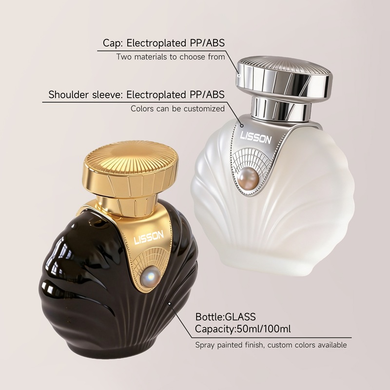 Shell-Shaped Perfume Glass Bottle